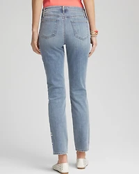 So Slimming® Embroidered Girlfriend Ankle Jeans