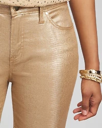 Girlfriend Coated Animal Print Jeans