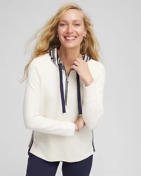 Zenergy® Double-Knit Stripe Hood Tunic