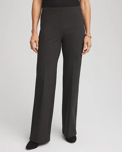 Petite Juliet Wide Full-Length Ponte Pants