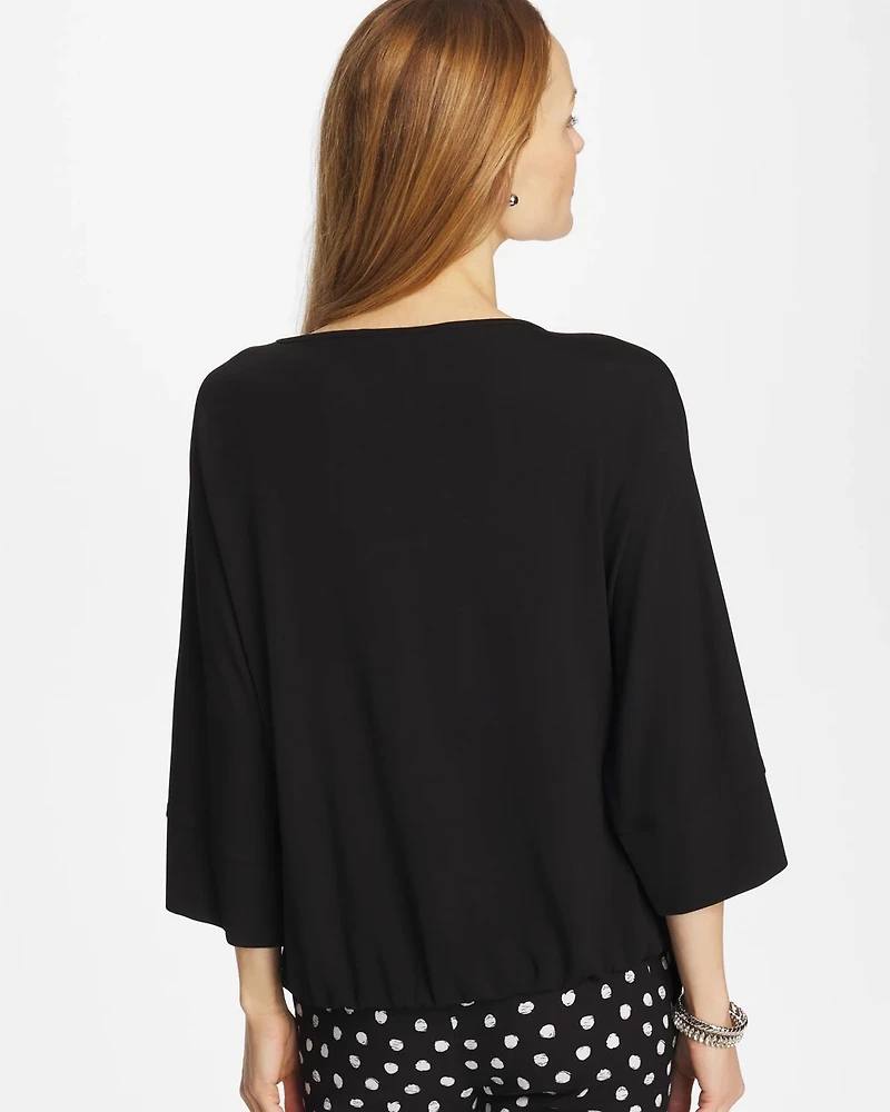 Matte Jersey Bubble Hem Top