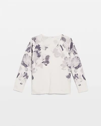 Printed V-Neck Sweater