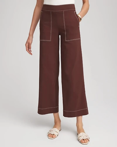 Petite Brigitte™ Utility Wide-Leg Cropped Pants