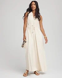 Sleeveless Tweed Maxi Dress