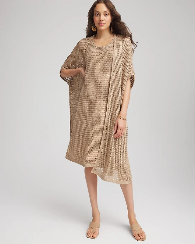 tanya taylor leighton knit dress Tanya Taylor Leighton Short-Sleeve Wavy Knit Midi Dress