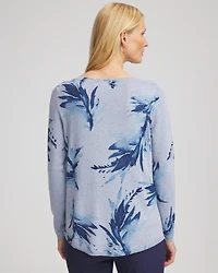 Ella Painterly Ribbed-Bateau Pullover Sweater