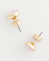 Pink Crystal Stud Earrings