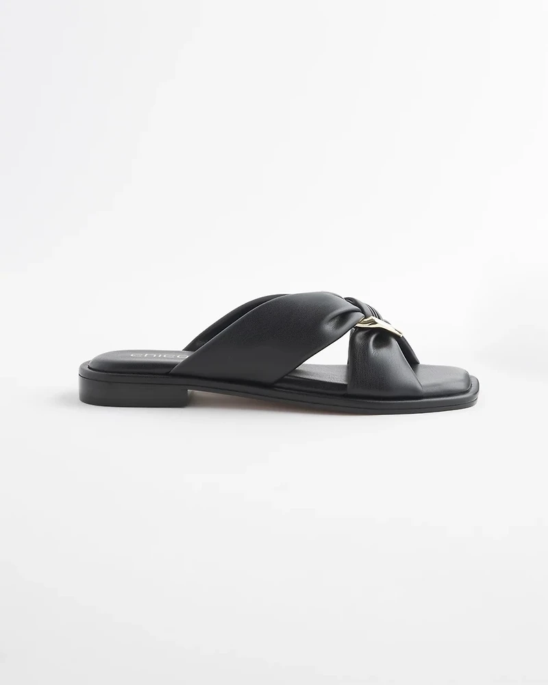 Black Leather Sandals