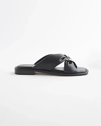 Black Leather Sandals