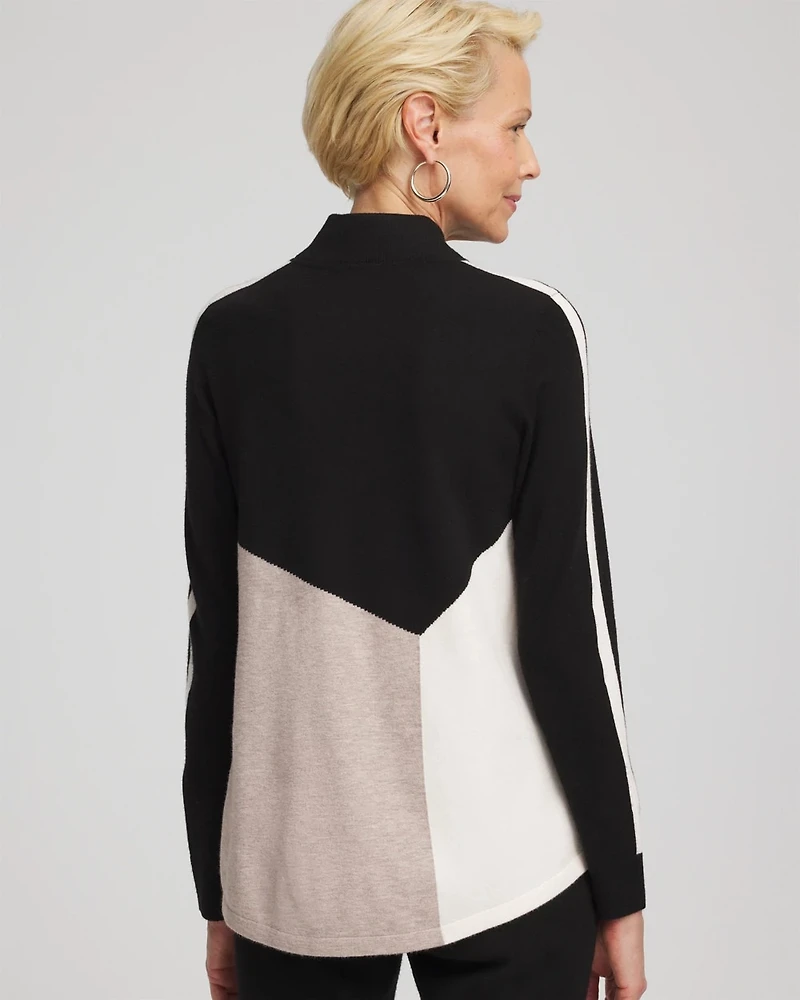 Zenergy® Luxe Colorblock Half-Zip Pullover