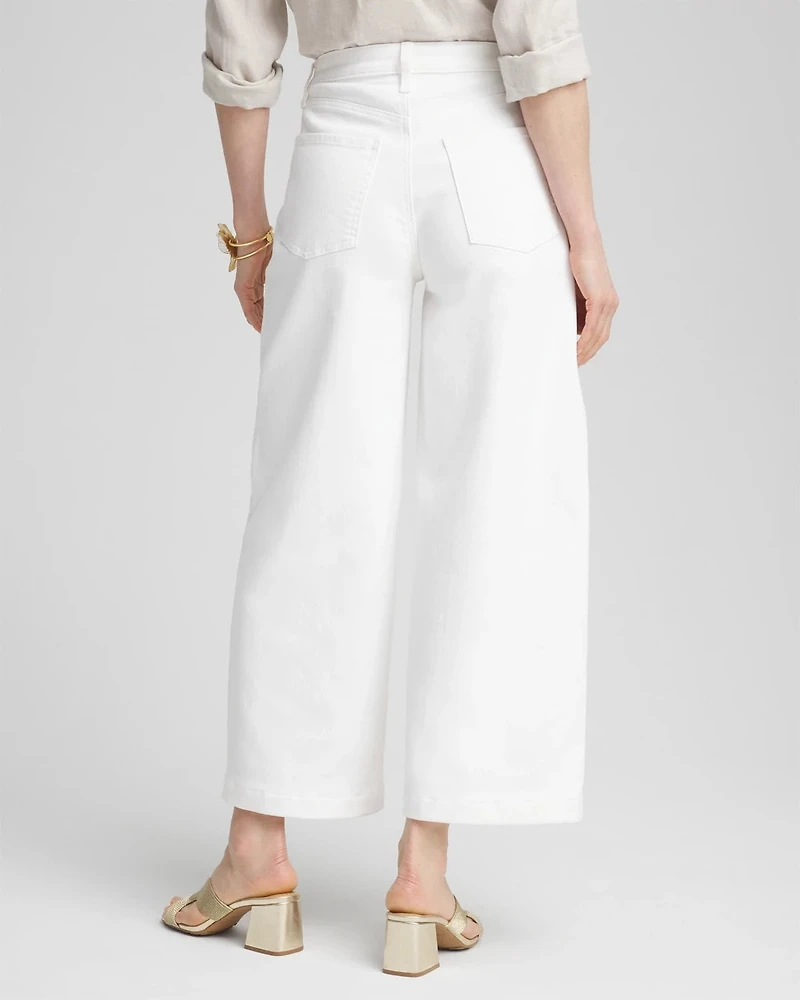 So Slimming® High-Rise Wide Cropped Jeans