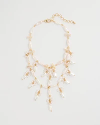 Chico's Originals Pearl Cluster Bib Necklace