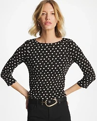 Polka Dot Pima 3/4 Sleeve Tee