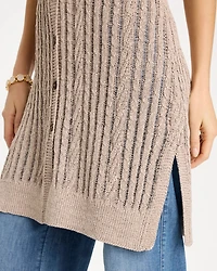 Faucet V-Neck Long Cardigan Vest