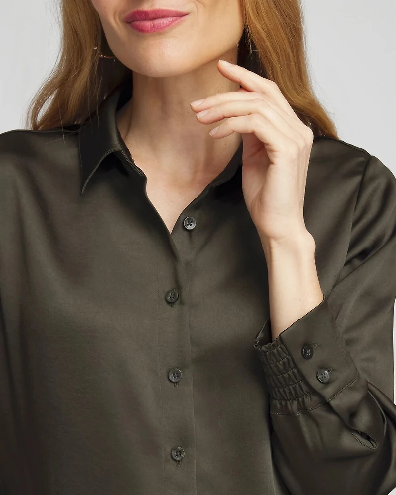 Stretch Satin Blouse