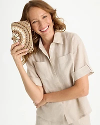 Shell Embellished Clutch