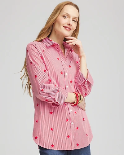 No Iron™ Stars & Stripes  Sateen Shirt