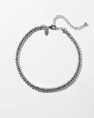Silver Tone Collar Necklace