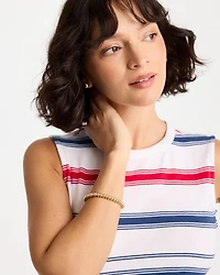 Goldtone Rounded Stretch Bracelet