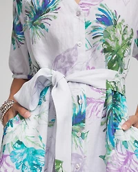 Floral Linen Shirtdress