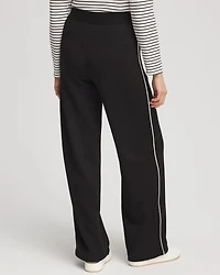 Petite Zenergy® Double-Knit Striped Wide Leg Pants