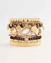 Wooden Charm Stretch Bracelet