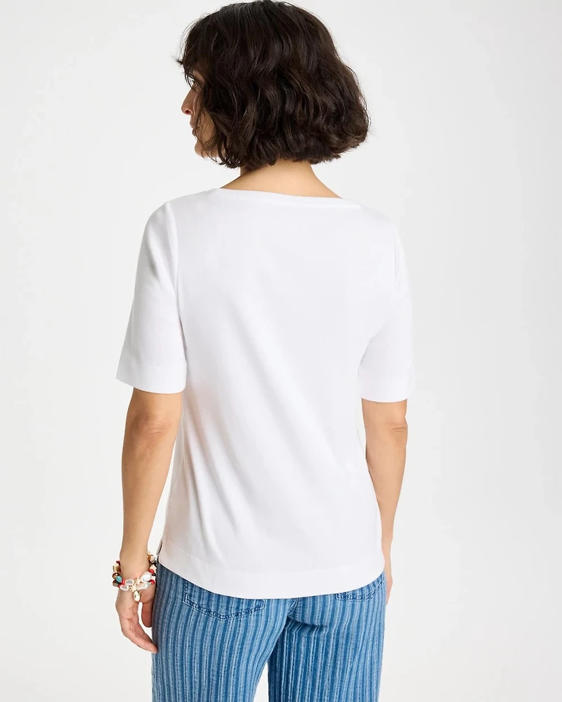 Pima Elbow Sleeve Tee