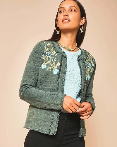 Embroidered Cotton-Blend Jacket