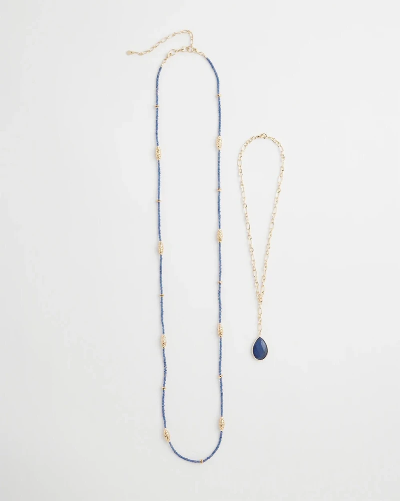 Convertible Beaded Pendant Necklace