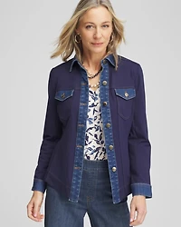 Slim-Fit Ponte Shacket