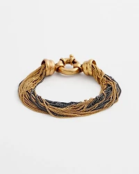 Multi Strand Mixed Metal Bracelet