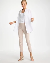 Brigitte™ Slim Twill Stripe Neutral Crop