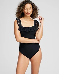 Gottex Ruffle Square Neck One Piece