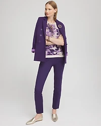 Elbow Sleeve Floral Crew Neck Sweater