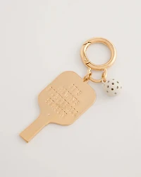 Pink Enamel Pickleball Bag Charm