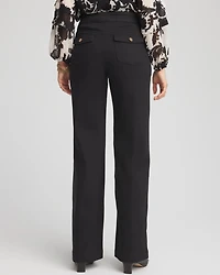 Embellished Wide Leg Pull On Jeans