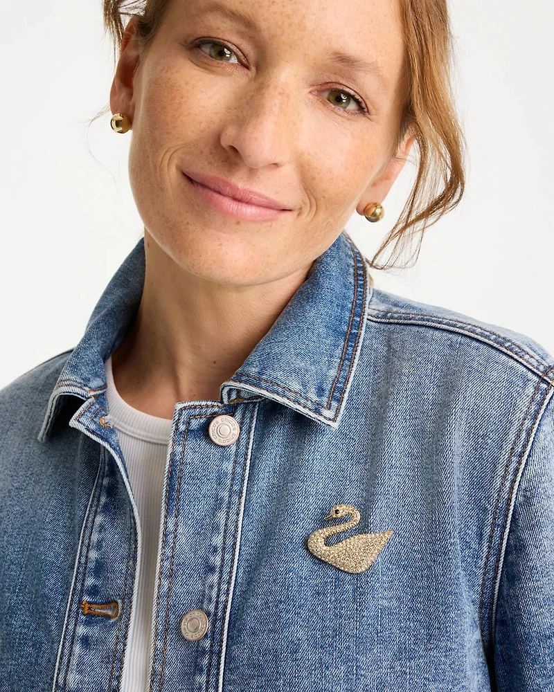 Sparkling Swan Brooch
