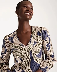 Jersey Knit Poplin-Sleeved Top