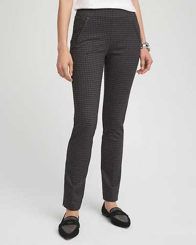 Juliet Tonal Check Ankle Pants