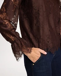 Lace Blouson Sleeve Blouse