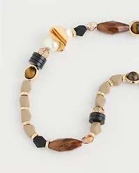 Single-Strand Resin Tiger's Eye Necklace
