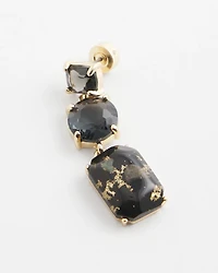 Emerald Cut Drop Earrings