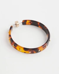 Tortoise Resin Hoop Earrings