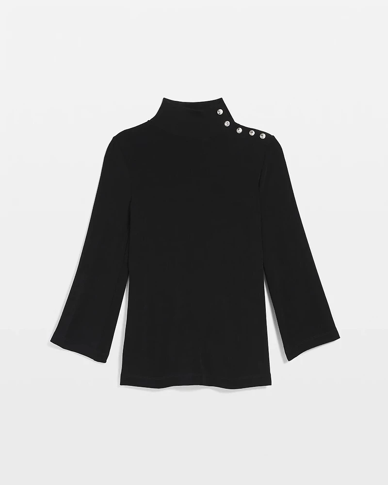 Travelers™ Mock Neck Diamond Button Tunic
