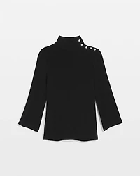Travelers™ Mock Neck Diamond Button Tunic