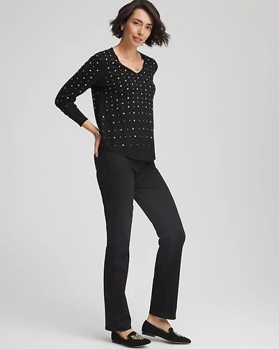 Pull-On Straight Jeans