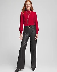 Shimmer Mock-Neck Top