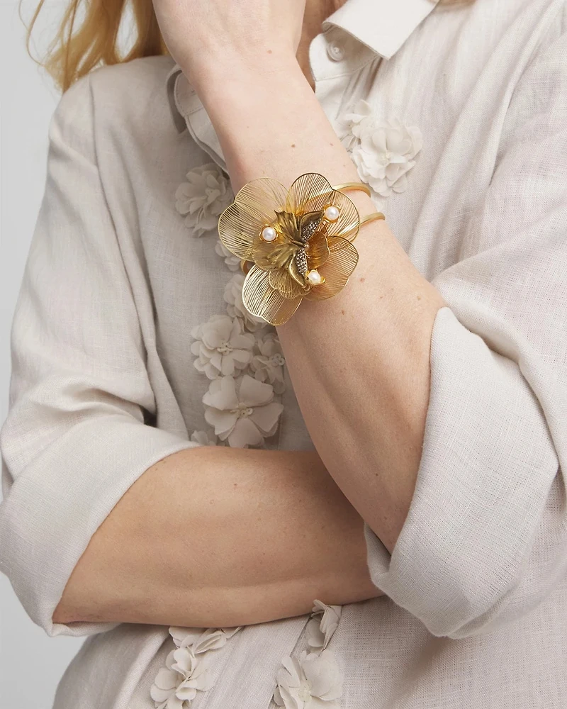 Statement Butterfly Filigree Hinge Bracelet