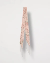 Paisley Fringe Skinny Scarf