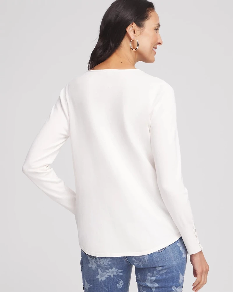 Ella V-Neck Pullover Sweater